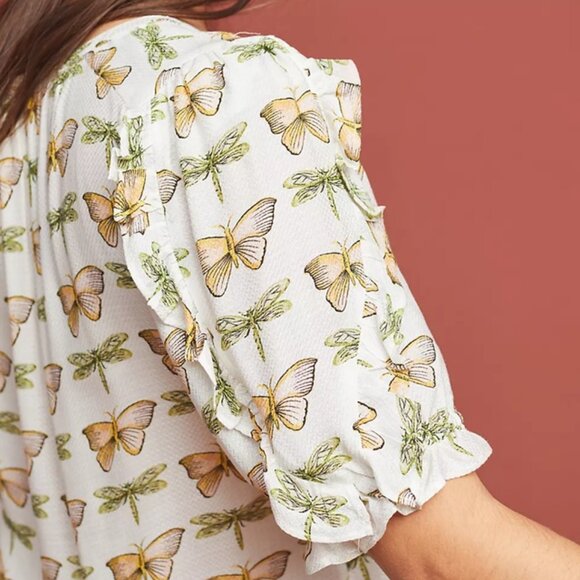 Anthropologie Flutter Blouse Size 10P - Picture 4 of 4